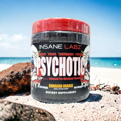 insane labz psychotic pre-workout, 35 serving, ( HAWAIIAN ORANGE)