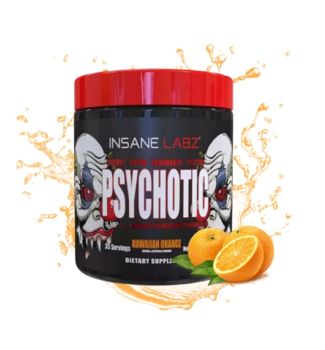 insane labz psychotic pre-workout, 35 serving, ( HAWAIIAN ORANGE)